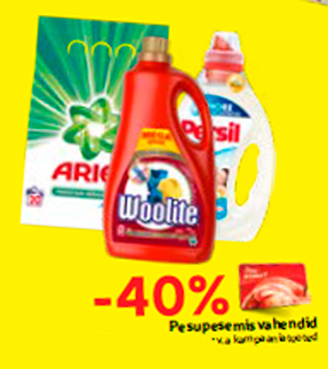 Pesupesemisvahendid  -40%
