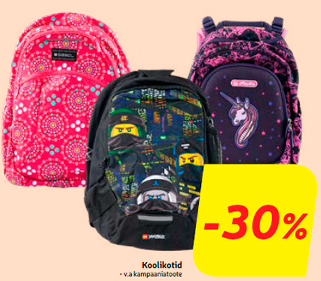 Koolikotid  -30%
