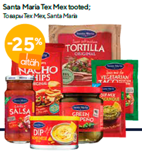 Santa Maria Tex Mex tooted  -25%