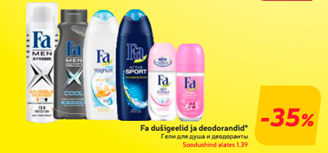 Гели для душа и деодоранты   -35%