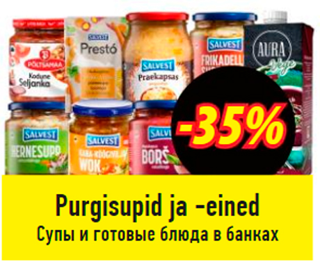 Purgisupid ja -eined  -35%