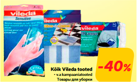 Kõik Vileda tooted  -40%