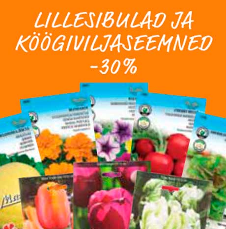 Луковицы цветов и семена овощных культур -30%
