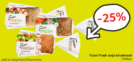 Fazer Fresh sarja leivakesed -25%