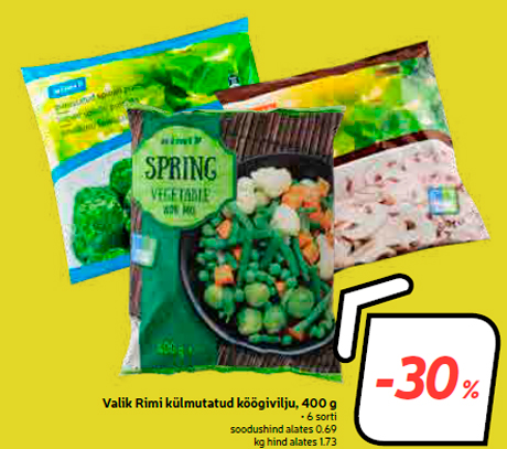 Valik Rimi külmutatud köögivilju, 400 g  -30%
