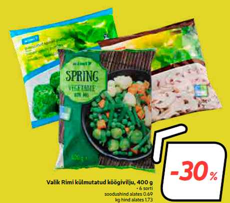 Выбор замороженных овощей Rimi, 400 г  -30%
