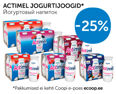 ACTIMEL JOGURTIJOOGID*  -25%