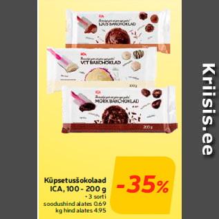 Шоколад для выпечки ICA, 100-200 г  -35%