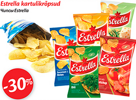 Estrella kartulikrõpsud  -30%