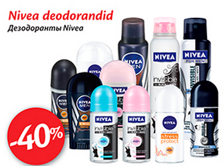Nivea deodorandid  -40%