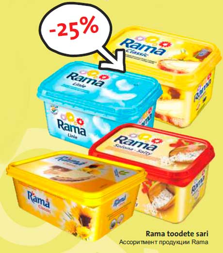 Ассоритмент продукции Rama -25%