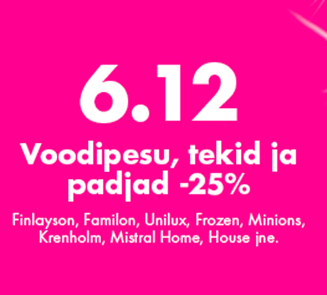 Voodipesu, tekid ja padjad -25%