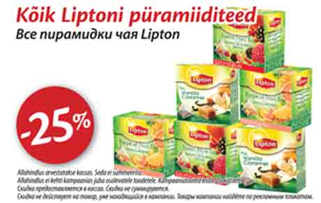 Все пирамидки чая Lipton