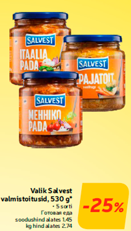 Valik Salvest valmistoitusid, 530 g*  -25%