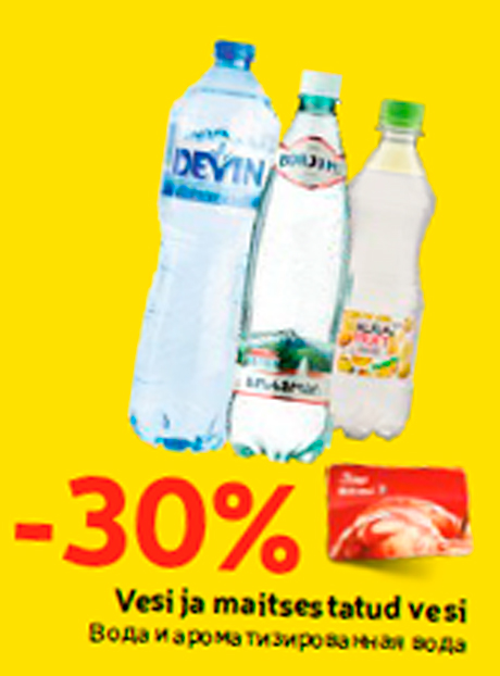 Vesi ja maitsestatud vesi  -30%