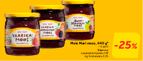 Meie Mari moos, 440 g*  -25%