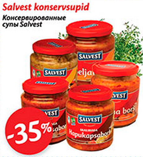 Salvest konserveeritud  -35%
