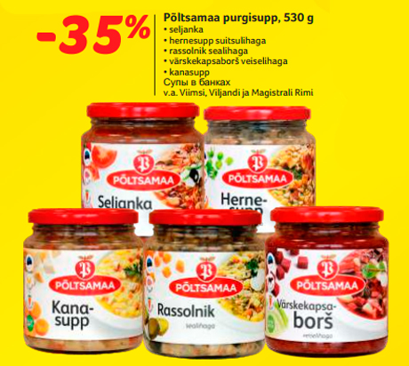 Põltsamaa purgisupp, 530 g  -35%