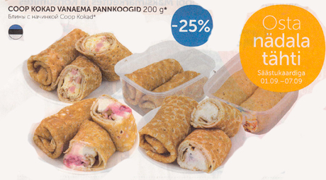 COOP KOKAD VANAEMA PANNKOOGID 200 g*  -25%