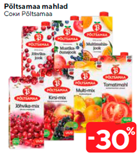 Põltsamaa mahlad -30%