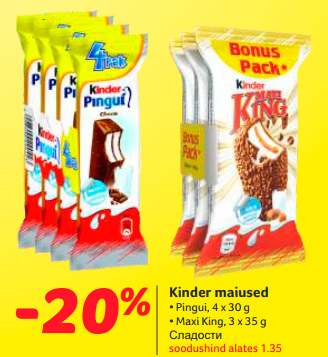 Kinder maiused