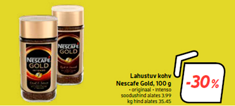 Растворимый кофе Nescafe Gold, 100 г -30%