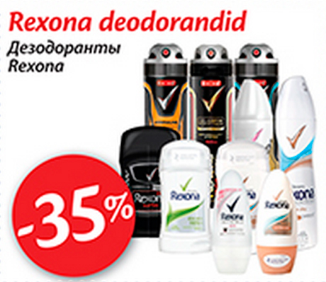 Rexona deodorandid  -35%