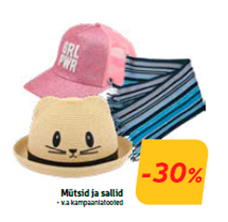 Шапки и шарфы  -30%
