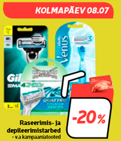 Raseerimis- ja depileerimistarbed  -20%