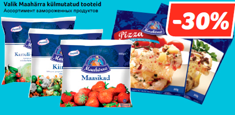 Valik Maahärra külmutatud tooteid -30%
