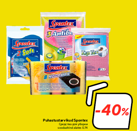 Puhastustarvikud Spontex  -40%