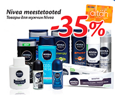 Nivea meestetooted  -35%