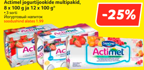 Actimel jogurtijookide multipakid  -25%