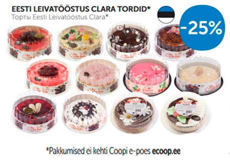 EESTI LEIVATÖÖSTUS CLARA TORDID*  -25%