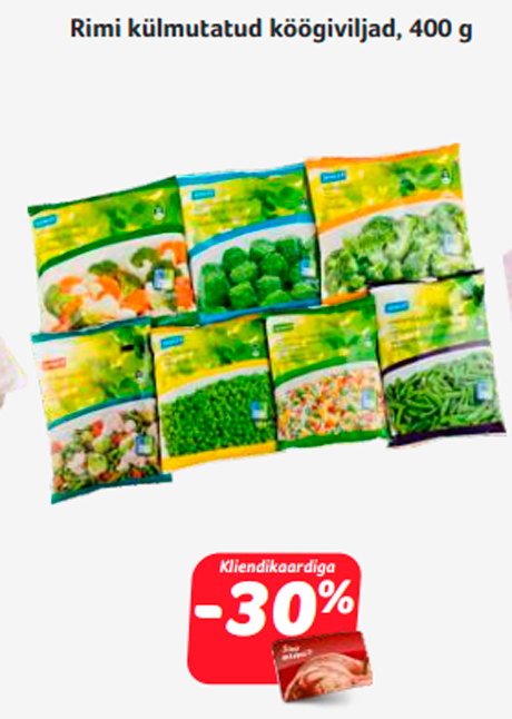 Замороженные овощи Rimi, 400 г -30%
