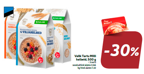 Выбор хлопьев Tartu Milli, 500 г  -30%