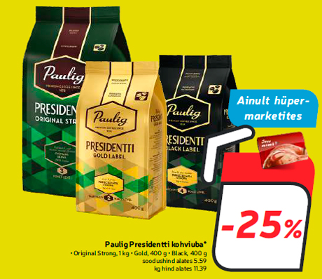 Paulig Presidentti kohviuba*  -25%