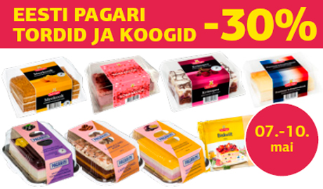 EESTI PAGARI TORDID JA KOOGID -30%