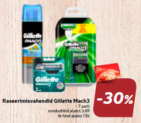  Бритвенные инструменты Gillette Mach3 -30%