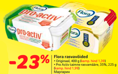 Flora rasvavõided  -23%
