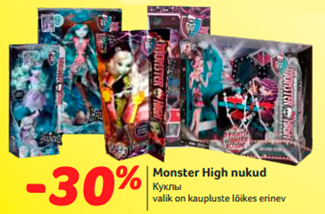 Monster High nukud -30%