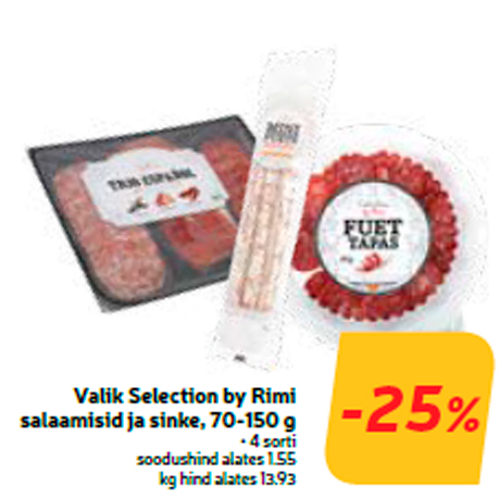 Выбор салями и ветчины Rimi, 70-150 г  -25%