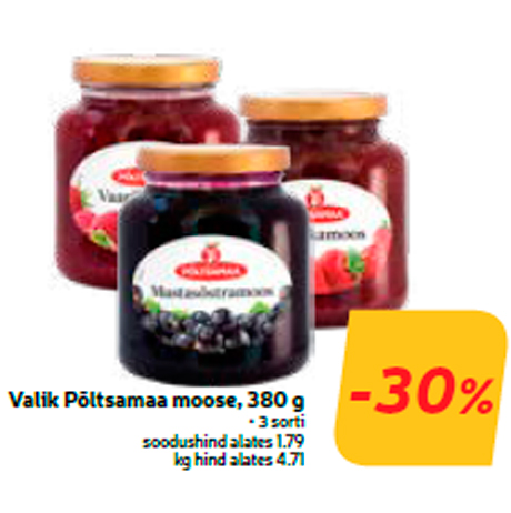 Выбор варенья PÕLTSAMAA, 380 г  -30%
