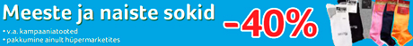 Meeste ja naiste sokid -40%
