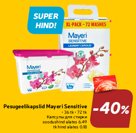 Pesugeelikapslid Mayeri Sensitive  -40%