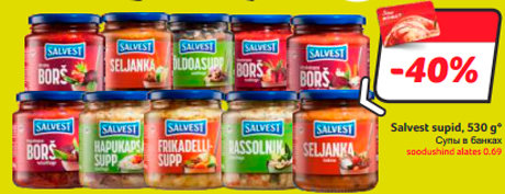 Salvest supid, 530 g* -40%