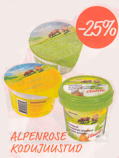 Alpenrose kodujuustud  -25%