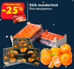 Kõik mandariinid -25%