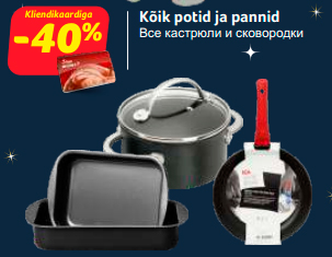 Kõik potid ja pannid
-40%