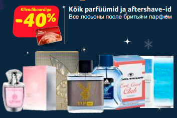 Kõik parfüümid ja aftershave-id -40%